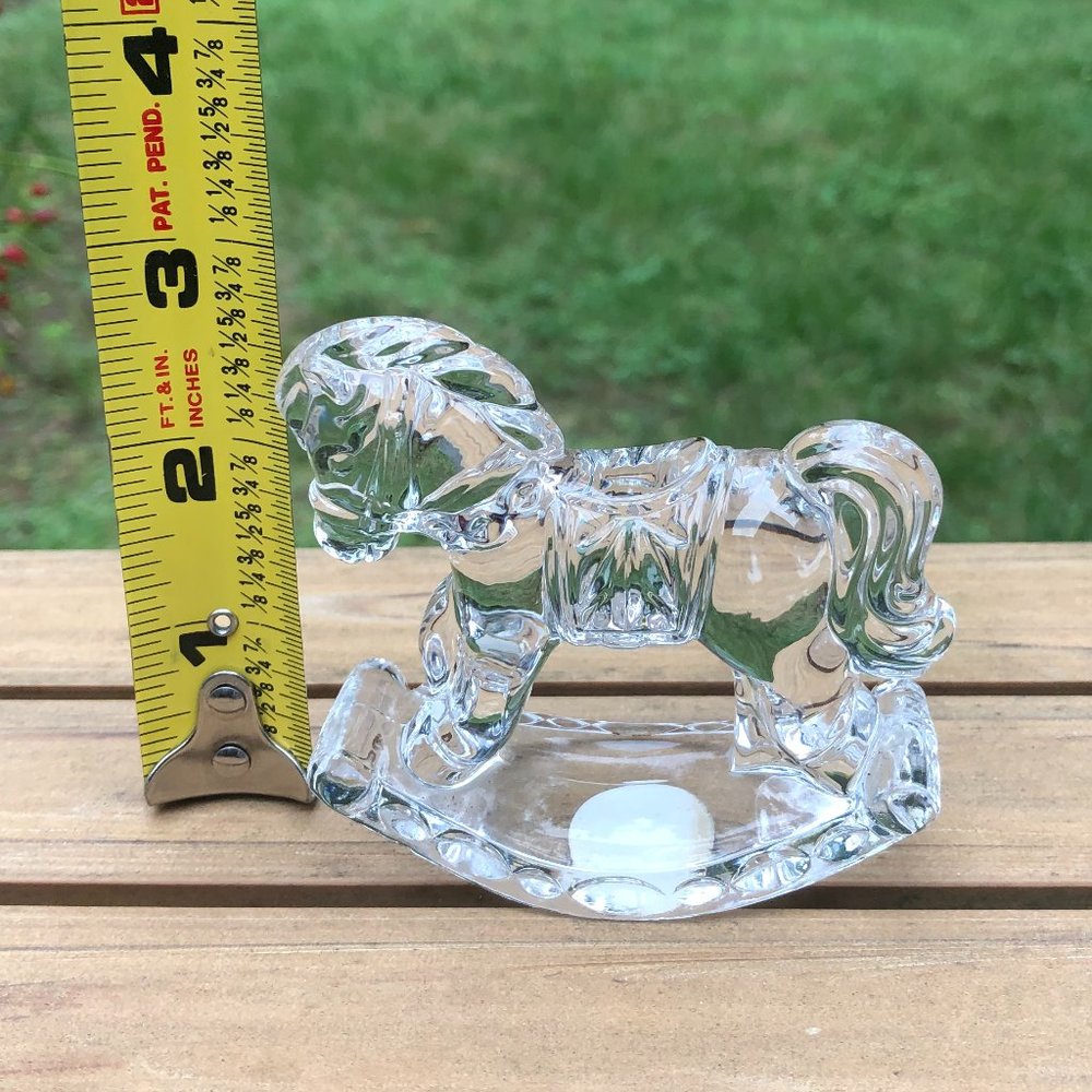 Lead crystal rocking horse figurine - Picture 3 of 5